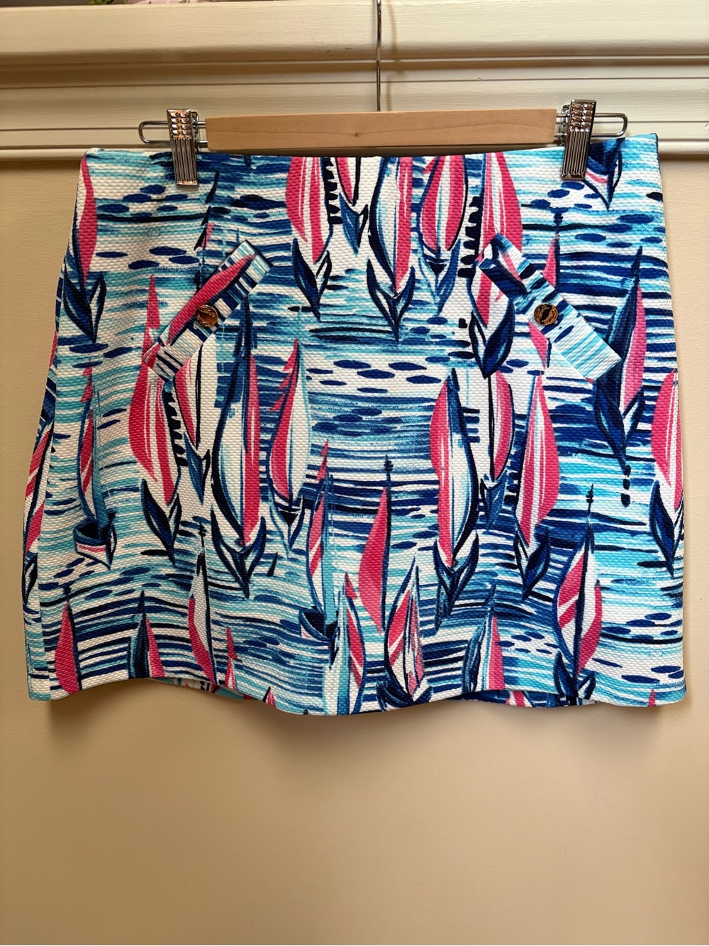Pappagallo Skort Isabel Sailboat Print  NWT Size L